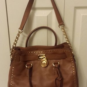 Michael Kors Hamilton Whipped Luggage Pebbled Tote
